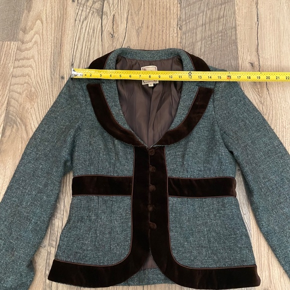 Gilmore Girls- Vintage Nanette Lepore Wool Blazer Velvet Size 6 - Picture 5 of 10
